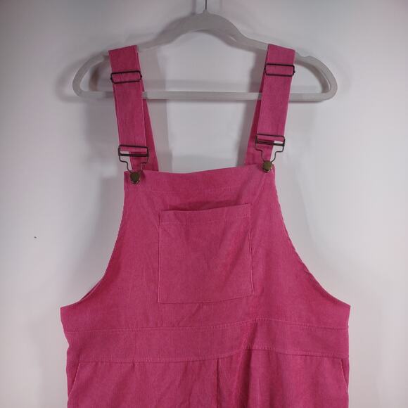 Shein Curve Pink Corduroy Overalls, Size 2XL - Picture 3 of 9